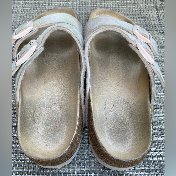 Birkenstock Arizona Vegan Slide Sandal Women’s Iridescent Light Rose 5.5 US/36EU - Picture 10 of 14